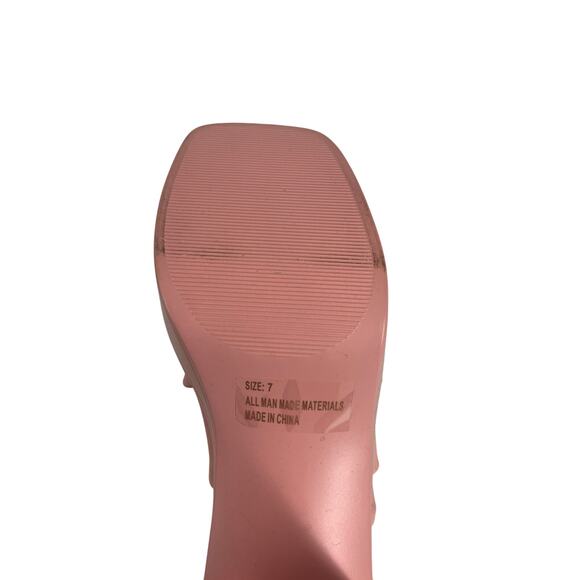 Qupid Leyla Heeled Sandal in Ash Coral - Picture 5 of 6